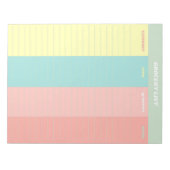 Frische Pastelle Retro Lebensmittelgeschäft Notizblock (Vorderseite)