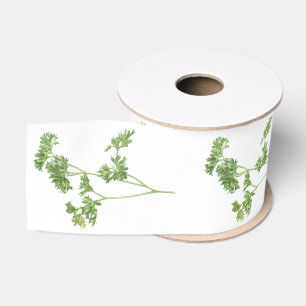 FRISCHE PETERSELIE 7,5 cm breites Grosgrainband Ripsband