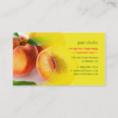 Frische Pfirsiche Visitenkarte (Rückseite)