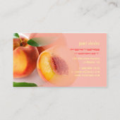 Frische Pfirsiche Visitenkarte (Rückseite)