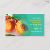 Frische Pfirsiche Visitenkarte (Rückseite)