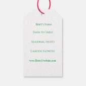 Frische Pfirsichfarbe Geschenkanhänger (Rückseite)