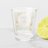 Frische Pflanze in Keramik Wasserfarbe Schnapsglas (Rückseite)