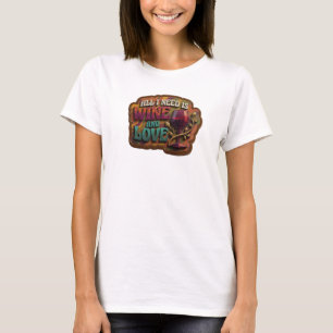 Frische Pink ALL I NEED IS WINE AND LOVE T-Shirt