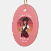Frische Pink Girl Pirate Keramik Ornament (Links)