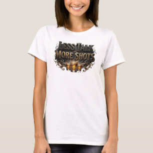 Frische Pink LESS TALK MORE SHOTS Slogan T-Shirt