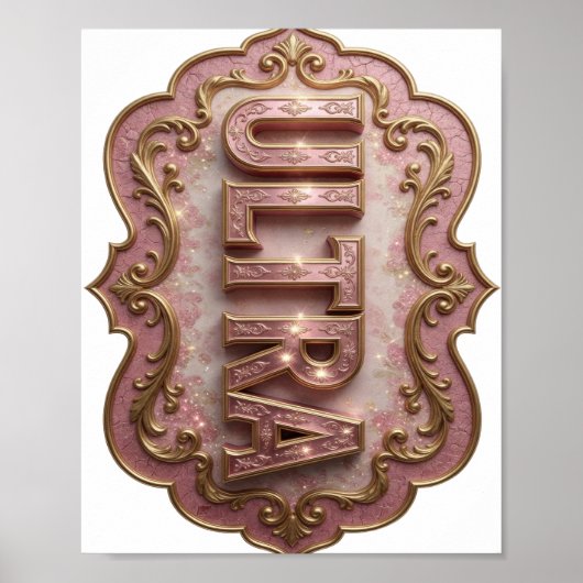 Frische Pink ULTRA Zitat Design Poster (Vorne)