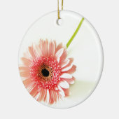 Frische Pinke Gerbera-Daisy-Fotografie Keramikornament (Links)