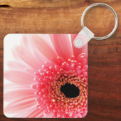 Frische Pinke Gerbera-Margerite Fotografie Schlüsselanhänger (Rückseite)