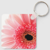 Frische Pinke Gerbera-Margerite Fotografie Schlüsselanhänger (Rückseite)