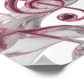 Frische Pinke MUSIC IN MOTION Text Design Poster (Ecke)