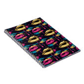 Frische Pop Art Lips Muster mit dynamischen Tropfe Notizblock (Rechte Seite)