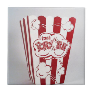Frische Popcorn-Tüte rot Vintage Fliese