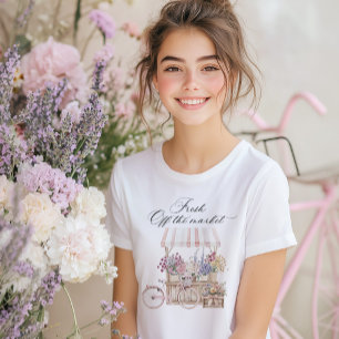Frische Provence-Blumenwagen-Braut von Markt Tri-Blend Shirt
