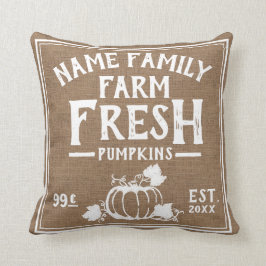 Frische Pumpkins Imitat Burlap Throw Kissen