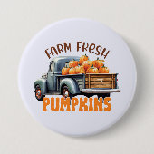 Frische Pumpkins - Rustikaler LKW Button (Vorderseite)