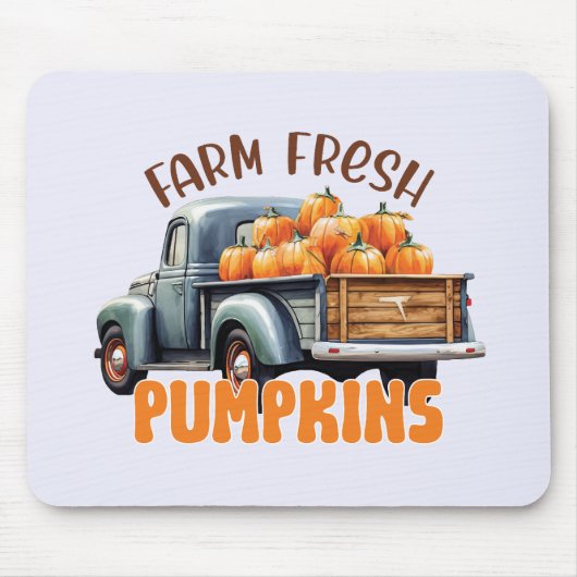 Frische Pumpkins - Rustikaler LKW Mousepad (Vorne)