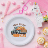 Frische Pumpkins - Rustikaler LKW Pappteller (Party)