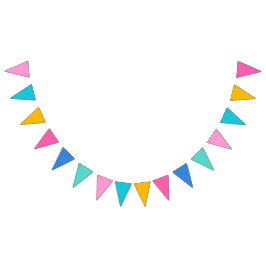 Frische Rainbow Colors Girl Birthday Party Wimpelkette