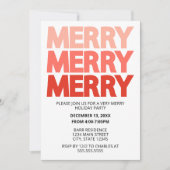 Frische Red Merry Holiday Party Einladung (Vorderseite)