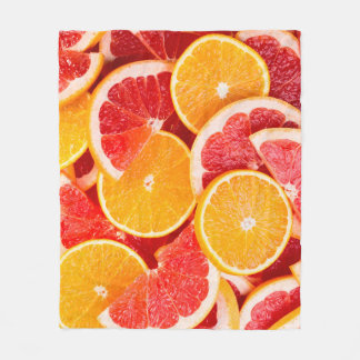 Frische reife Orange- und Grapefruituntergrund Fleecedecke