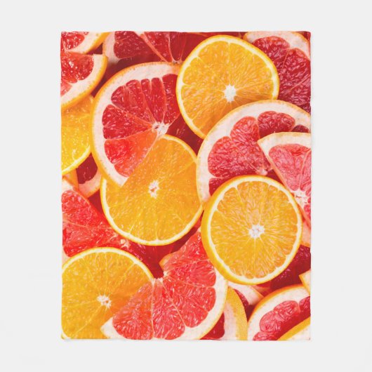 Frische reife Orange- und Grapefruituntergrund Fleecedecke (Vorderseite)