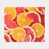 Frische reife Orange- und Grapefruituntergrund Fleecedecke (Vorderseite (Horizontal))