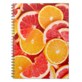 Frische reife Orange- und Grapefruituntergrund Notizblock (Vorderseite)