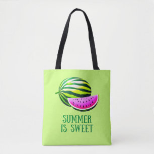 Frische, reife Wassermelone mit Sommer-Vibes Tasche