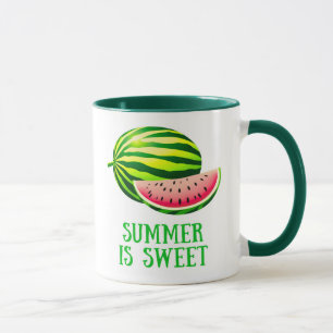 Frische, reife Wassermelone mit Sommer-Vibes Tasse