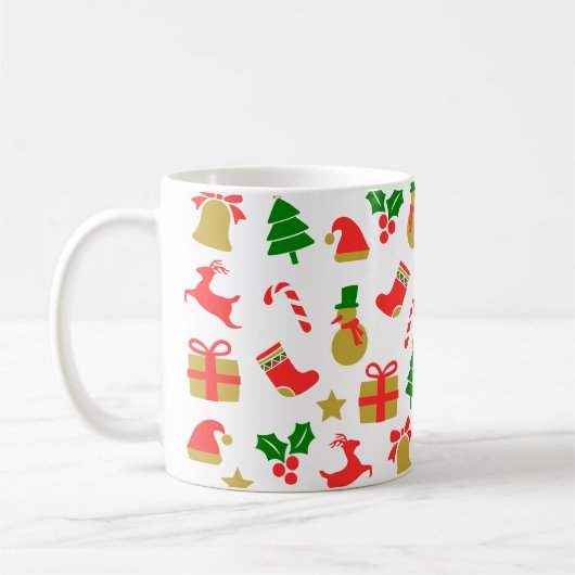 Frische Rentiere Weihnachtsbaum Feierliche Feierta Kaffeetasse (Links)