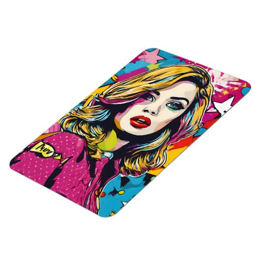 Frische Retro Pop Portrait Magnet (Linke Seite)