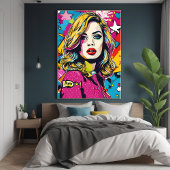 Frische Retro Pop Portrait Poster
