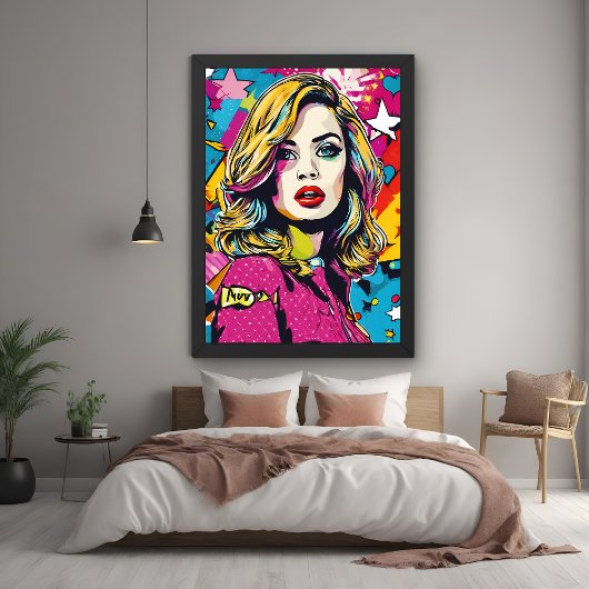 Frische Retro Pop Portrait Poster