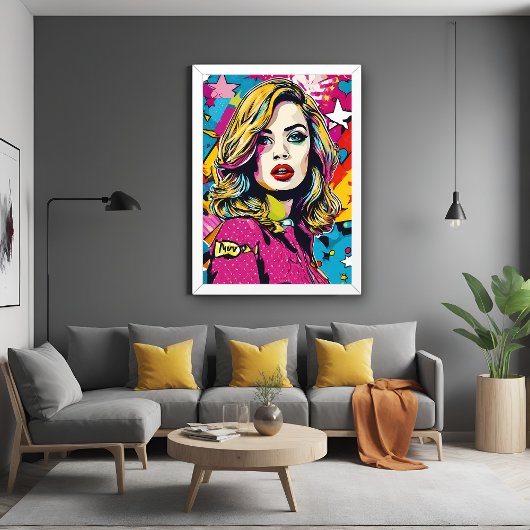 Frische Retro Pop Portrait Poster