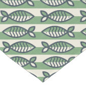 Frische Retrofische grün und grau Großer Tischläufer (Ecke)