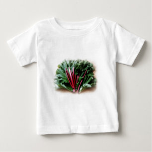 Frische Rhabarber-Stiele und Blätter Baby T-shirt