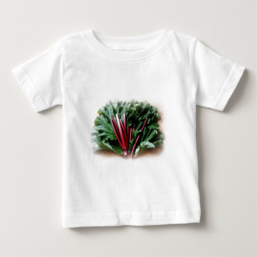 Frische Rhabarber-Stiele und Blätter Baby T-shirt (Vorderseite)
