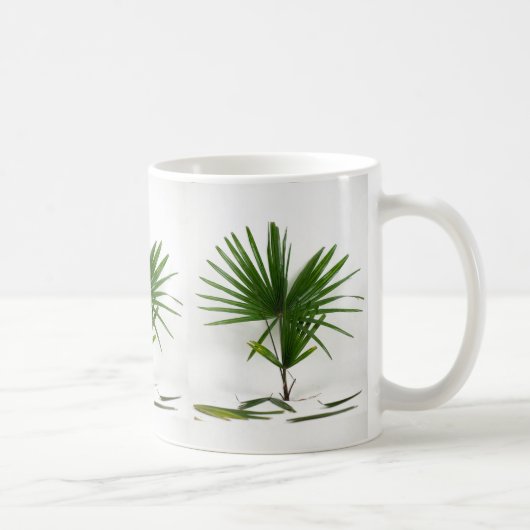 Frische Rhapis Excelsa (Damenpalme) Kaffeetasse (Rechts)