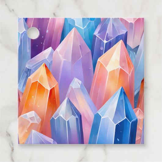 Frische Rock Crystal Kunst - Tags Geschenkanhänger (Vorderseite)