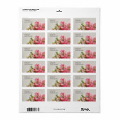 Frische Rosa Frühlingserbse Adressaufkleber (Vorne)