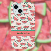 Frische Rosa Grüne Wassermelone-Muster Creme Monog Case-Mate iPhone Hülle