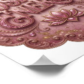 Frische rosa POSITIVE ENERGIE 3D-Textkunst Poster (Ecke)