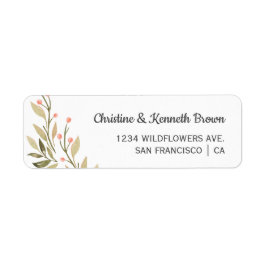Frische rosa Wildblumen Hochzeit personalisiert