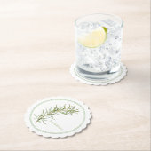 FRISCHE ROSEMÄRE Runde Untersetzer (+Text) (Vor Ort)