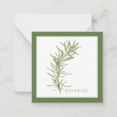 FRISCHE ROSEMARY 2.5" Square Flat Card / Green Mitteilungskarte (Vorderseite)