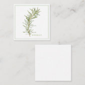 FRISCHE ROSEMARY 2,5" Square Flat Card Mitteilungskarte (Vorne/Hinten)