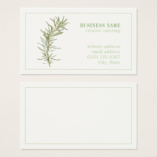 FRISCHE ROSEMARY 3.5x2-Visitenkarte (Vorne & Hinten)