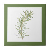 FRISCHE ROSEMARY 4.25" Keramik Tile (Text) Grün Fliese (Vorderseite)