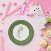 FRISCHE ROSEMARY 7" Round Paper Teller - Grünbuch (Party)